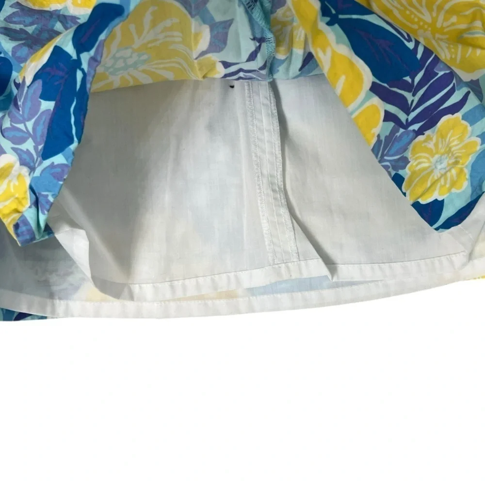 Lilly Pulitzer Yellow and Blue Scoop Neck Sundress